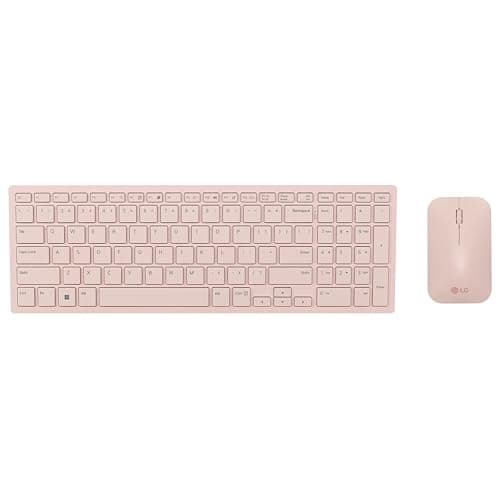LG 27SR5BF-P 27-inch FHD (1920x1080) Smart Monitor with Streaming TV, webOS, Wireless Keyboard, Mouse, HDR10, IPS Display, webOS, Speaker, ThinQ App, Remote Control, Pink