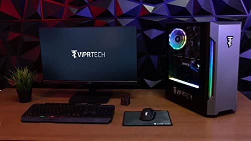 ViprTech Rebel 3.0 Gaming PC - AMD Ryzen 5 (4.2Ghz Turbo), RTX 3060 12GB, 32GB DDR4 3200, 1TB NVMe SSD, Bluetooth, VR-Ready, Streaming, RGB, Win 11 Pro, Desktop Computer Tower Prebuilt, Black