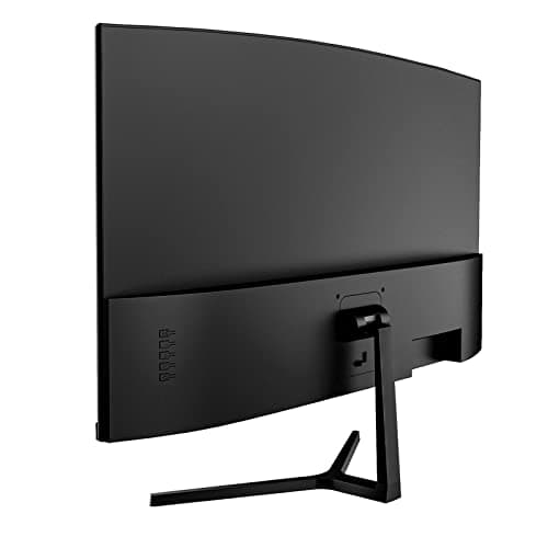CRUA 24” Curved Gaming Monitor, 180Hz/144Hz FHD 1080P, Support 120% sRGB, AMD FreeSync, Low Motion Blur, Wall Mount Installs Compatible, for Office and Games(HDMI 1.4 & DP 1.2) – Black