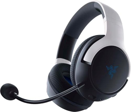 Razer Kaira Dual Wireless Gaming Headset for PlayStation 5 / PS5, PC, Mobile, PS4: Triforce 50mm Drivers - HyperClear Cardioid Mic - 2.4GHz and Bluetooth w/SmartSwitch - EQ Toggle - White/Black