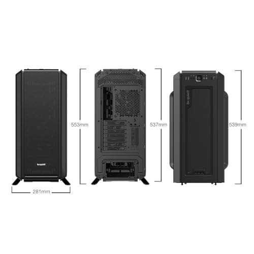 be quiet! Silent Base 802 ATX Midi Tower PC Case | 3 Pre-Installed Pure Wings 2 Fans | Sound Insulated | Black | BG039