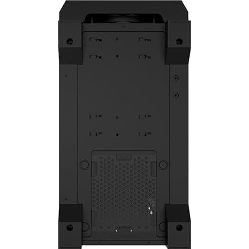 Montech AIR 100 ARGB Micro-ATX Tower with Four ARGB Fans Pre Installed, Ultra-Minimalist Design, Fine Mesh Front Panel, High Airflow, Unique Side Swivel Tempered Glass, Black