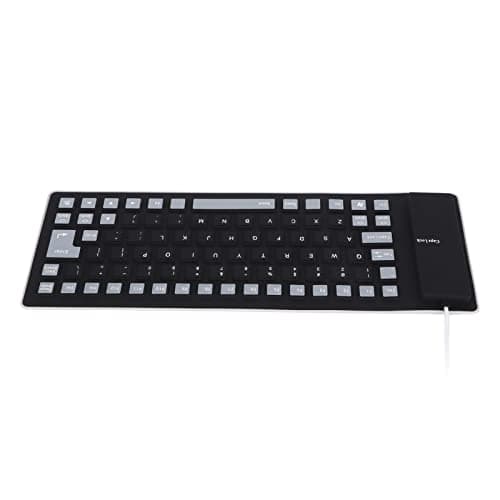 Silicone Keyboard, Silicone Keyboard Flexible Keyboard 85 Keys Silicone Keyboard Silicone Foldable for PC (Blue)