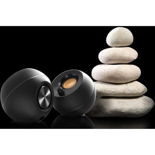 Creative Pebble 2.0 USB-Powered Desktop Speakers with Far-Field Drivers and Passive Radiators for Pcs and Laptops (Black)
