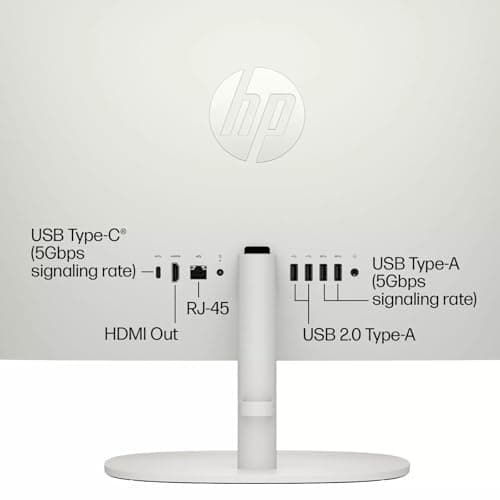 HP All-in-One Desktop PC, 21.5" FHD Display, 16GB RAM, 1TB SSD, Intel Celeron J4025, Webcam, WiFi 6, HDMI, Windows 11 Pro, with Microsoft Office Lifetime License