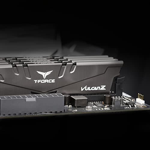 TEAMGROUP T-Force Vulcan Z DDR4 DRAM 16GB Kit (2x8GB) 3200MHz Desktop Memory Module (PC4-25600) CL16 Ram (Gray) - TLZGD416G3200HC16FDC01