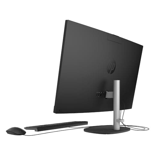 HP Business 27" 13th i7 All in One Desktop Computer, FHD Display, 32GB RAM, 1TB SSD, IR Camera, RJ-45, Wi-Fi 6, Wired KB & Mouse, Windows 11 Pro, Black, with Adata 512 External SSD Bundle
