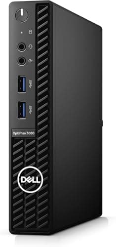 Dell OptiPlex 3000 3080 Desktop Computer - Intel Core i3 10th Gen i3-10100T Quad-core (4 Core) 3GHz - 8GB RAM DDR4 SDRAM - 256GB SSD - Micro PC (KT0JX) (Renewed)