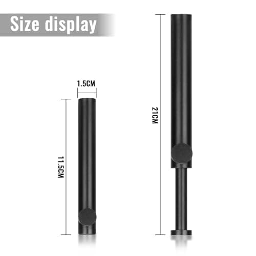 Tall GPU Support Bracket - Heavy Duty Adjustable GPU Anti Sag Holder & Support Stand for Graphics Card, 4.53"-8.27" Height Durable Black Metal PC Build Stabilizer, Large/Long GPU Sag Prevention