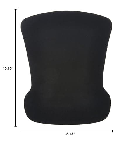 Amazon Basics Irregular Ergonomic Gel Computer Mouse Pad with Wrist Rest for Pain Relief, 10.1L x 8.1W inches, Black
