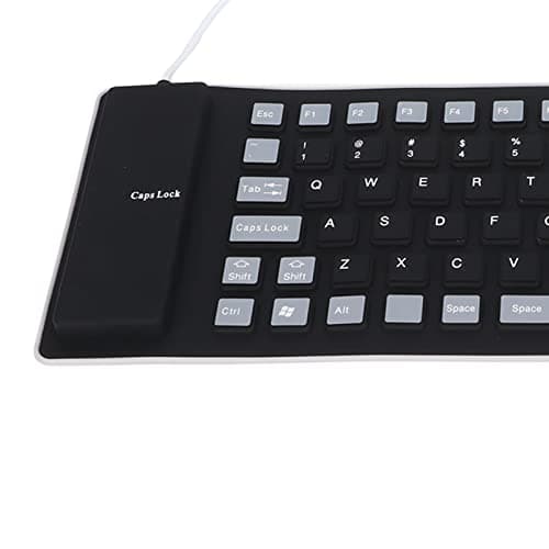 Silicone Keyboard, Silicone Keyboard Flexible Keyboard 85 Keys Silicone Keyboard Silicone Foldable for PC (Blue)