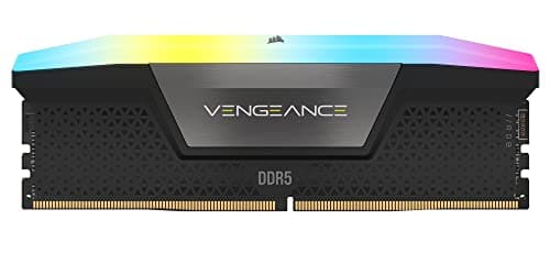 CORSAIR VENGEANCE RGB DDR5 RAM 32GB (2x16GB) 7000MHz CL34 Intel XMP iCUE Compatible Computer Memory - Black (CMH32GX5M2X7000C34)