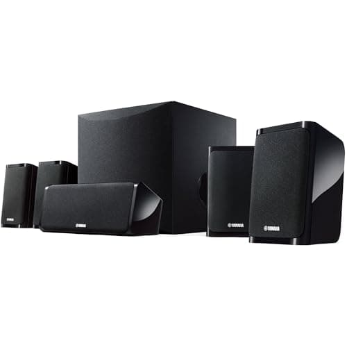 Yamaha Audio YHT-4950U 4K Ultra HD 5.1-Channel Home Theater System with 8" 50W RMS Powered Subwoofer Speakers, AV Receiver, True Surround Sound with Bluetooth Music Streaming (Black)