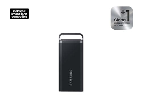Samsung T5 EVO Portable SSD 8TB, USB 3.2 Gen 1 External Solid State Drive, Seq. Read Speeds Up to 460MB/s for Gaming and Content Creation, MU-PH8T0S/AM, Black