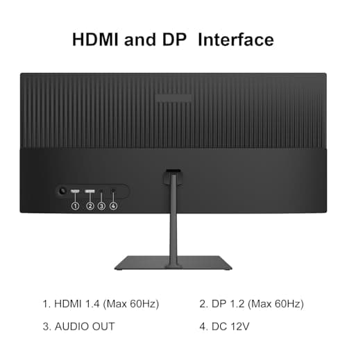 INNOCN 23 Inch Widescreen Computer Monitor WFHD 2560 x 1080p HDMI DisplayPort PC Monitor, Tilt Adjustable, Eye Care, Black