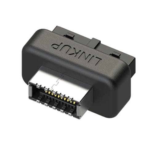 LINKUP - USB-C Front Panel Adapter - Converts Motherboard 3.0/3.1 IDC20 19-Pin Header to Type-C (A-Key) - Designed for All USB-C Devices - Solid Construction for Durability and Longevity
