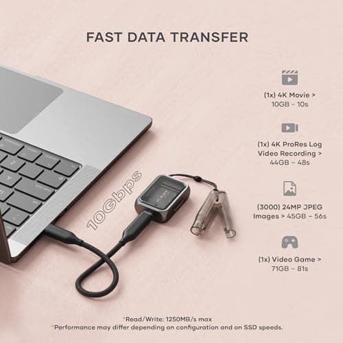 Satechi M.2 NVMe Mini SSD Enclosure with 10Gbps Transfer Speed, Up to 2TB SSD Storage, Active Auto Cooling, Compact and Portable USB C Case, Supports NVMe 2230 SSDs, (SSD Not Included)