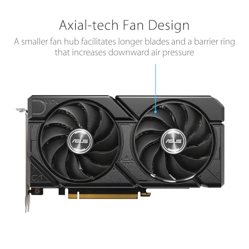 ASUS Dual Radeon™ RX 7600 EVO OC Edition 8GB GDDR6 (PCIe® 4.0, 8 GB GDDR6, HDMI® 2.1, DisplayPort™ 1.4a, 2.5-Slot Design, Axial-tech Fans, GPU Tweak III)