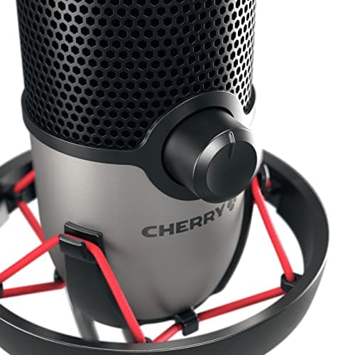 Cherry UM Series 3.0, 6.0 and 9.0 PRO RGB USB Microphone for PC, Mac, Gaming, Recording, Streaming, Podcasting, Studio and Computer Condenser. (UM 6.0 Silver)