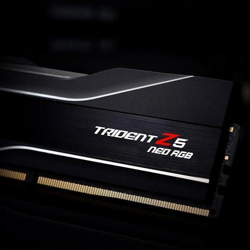 G.SKILL Trident Z5 Neo RGB Series (AMD Expo) DDR5 RAM 32GB (2x16GB) 6000MT/s CL30-38-38-96 1.35V Desktop Computer Memory UDIMM - Matte Black (F5-6000J3038F16GX2-TZ5NR)