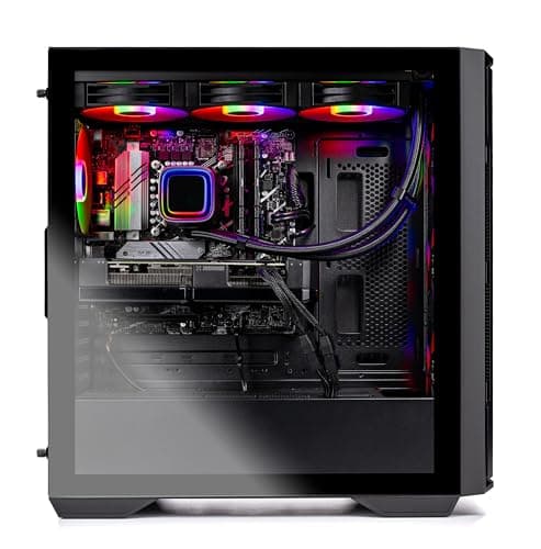 Skytech Rampage Gaming PC, Intel i7 14700F 2.1 GHz (5.3GHz Turbo Boost), NVIDIA RTX 4070 12GB GDDR6X, 2TB SSD, 16GB DDR5 RAM 5200, 750W Gold PSU, 360mm AIO, Wi-Fi, Win 11 Home