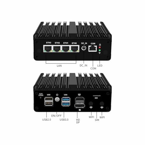 N150 Mini PC Firewall Router 4 LAN i226-V 2.5G Celeron NVMe Fanless Mini Computer