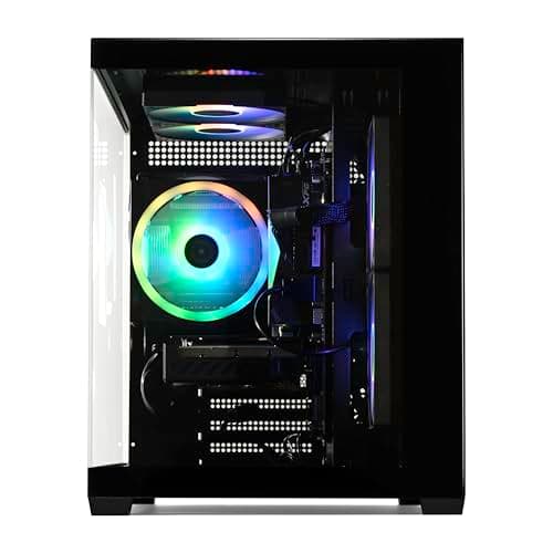 Sirius AI Gaming Desktop - Intel i5 14400F up to 4.7GHz, RTX 5060 GDDR7, 32GB DDR5 RGB 6000MHz, 1TB NVMe Gen4 SSD, Intel B760 Motherboard, 650W Gold PSU, Win 11 Home VR Ready