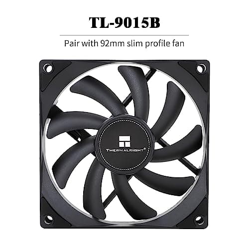 Thermalright AXP90 X47 Black Low Profile CPU Cooler, with 92mm TL-9015B Slim PWM Fan, ITX CPU Cooler, AGHP Technology, 47mm Height,for AMD AM4 AM5/Intel 1150/1151/1155/1851/1200/1700(AXP90 X47 Black)