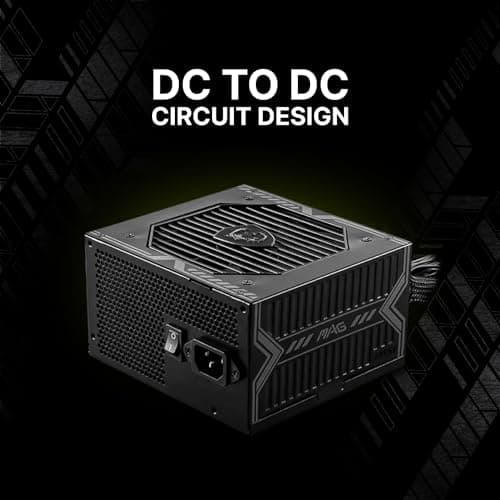 MSI MAG A750BN PCIE 5 Gaming Power Supply - PCIE 5.1 Ready - 80 Plus BronzeCertified 750w - Compact Size - ATX PSU