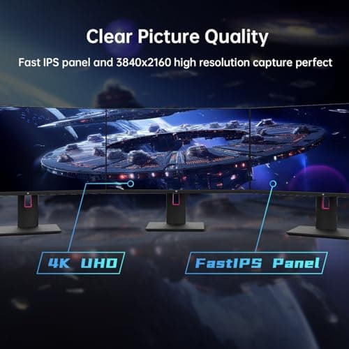 27 Inch 4K Gaming Monitor, UHD 160Hz/144Hz 1ms Fast IPS Monitor, Freesync/G-Sync, HDR400, 132% sRGB, HDMI DisplayPort, VESA, Tilt/Height/Pivot Adjustable, H27P22S