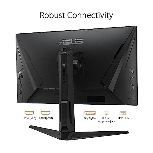 ASUS TUF Gaming 27” 1440P Gaming Monitor (VG27AQML1A) - QHD (2560 x 1440), 260Hz, 1ms, Fast IPS, Extreme Low Motion Blur Sync, G-SYNC compatible, FreeSync Premium, Variable Overdrive, DisplayHDR 40