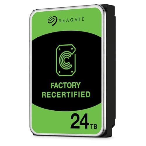 Seagate Exos ST24000NM000C 24TB 7.2K RPM SATA 6Gb/s 512e 3.5in Enterprise Hard Drive (Renewed)