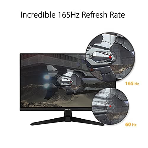 ASUS TUF Gaming 27" 1080P Monitor - Full HD, 165Hz (Supports 144Hz), 1ms, Extreme Low Motion Blur, FreeSync Premium, Shadow Boost, Eye Care, HDMI, DisplayPort, Tilt Adjustable - VG277Q1A,Black