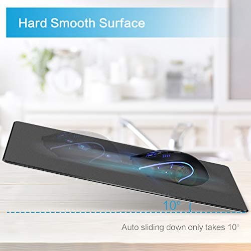Hard Mouse Pad,Unique 3 Layers Mouse Pad with Plastic Surface,Compatible with High DPI Mice Quick Gestures Enhance Precision for Gaming and Office-Large (11.6"x9.5") Black (Black - 1 pc)