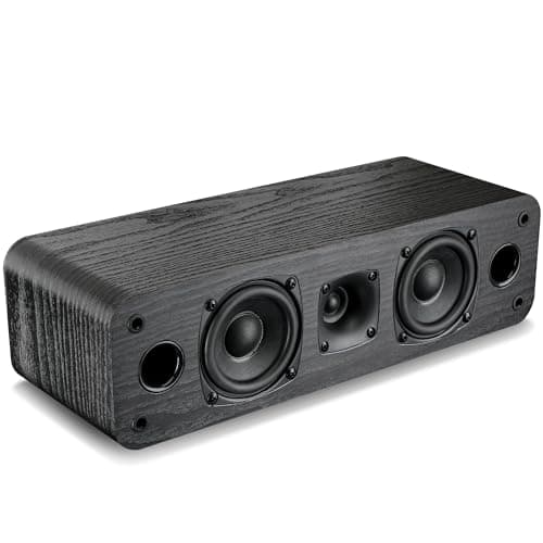 Saiyin 5.0 Home Theater System, 100w HiFi Surround Sound Speakers with Stereo Surround Sound and Classic Rretro Wood Grain for TV/PC, Passive, Amplifier or Receiver Required, Cable Not Included