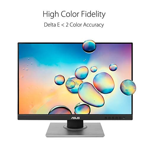 ASUS ProArt Display PA248QV 24.1” WUXGA (1920 x 1200) 16:10 Monitor, 100% sRGB/Rec.709 ΔE < 2, IPS, DisplayPort HDMI D-Sub, Calman Verified, Anti-glare, Tilt Pivot Swivel Height Adjustable, Black