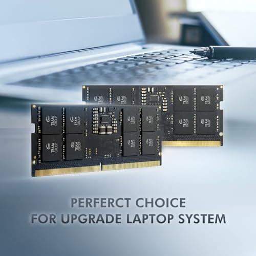 TEAMGROUP Elite SODIMM DDR5 32GB (2x16GB) 5600Mhz (PC5-44800) CL46 Non-ECC Unbuffered 1.1V 262 Pin Laptop Memory Module Ram - TED532G5600C46ADC-S01