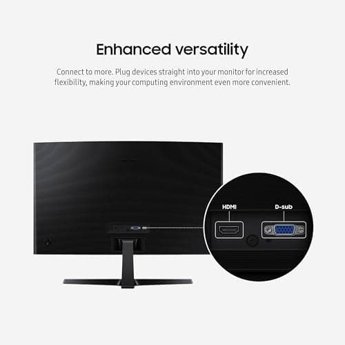 Samsung 24" Essential S3 (S36GD) Series FHD 1800R Curved Computer Monitor, 100Hz, Game Mode, Advanced Eye Comfort, HDMI and D-sub Ports, LS24D366GANXZA