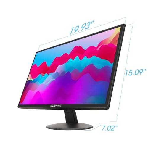 2 Pack - 22 Inch Monitor FHD 1920 x 1080 Computer Monitor, VESA Mount, Tilt, VGA and HDMI x2, Professional and Gaming Monitor – 2 Pack, MACHINE BLACK, 2PACKE225W-19203RT