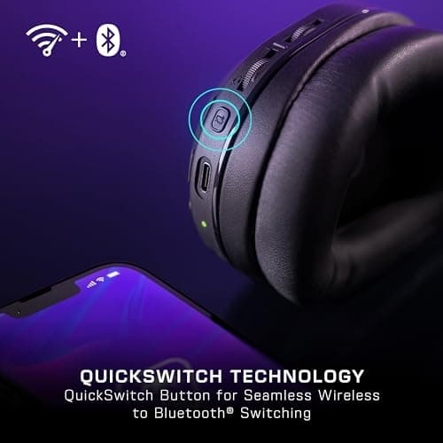 Turtle Beach Stealth 500 Wireless Amplified Gaming Headset for PC, PS5, PS4, & Mobile – 40-Hr Battery, Bluetooth, Memory Foam Cushions, Flip-to-Mute Mic, EQ Presets, Companion App – Black