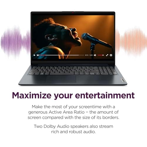 Lenovo IdeaPad Laptop for Business Student 2025, 15.6" Display, 8GB RAM + 884GB Storage (256GB SSD +128GB eMMC +500GB Ext), Dual Intel Core Processor, WiFi 6, HubxcelAccessory, Office 365 1 Yr, Win 11