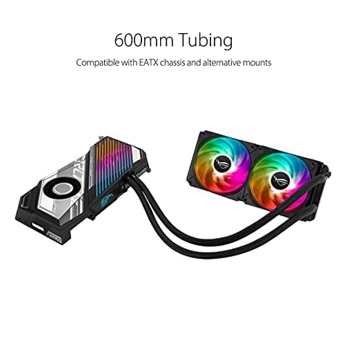 ASUS ROG Strix LC NVIDIA GeForce RTX 3080 Ti OC Edition Gaming Graphics Card (PCIe 4.0, 12GB GDDR6X, HDMI 2.1, DisplayPort 1.4a, Full-Coverage Cold Plate, 240mm Radiator, 600mm tubing, GPU Tweak II)