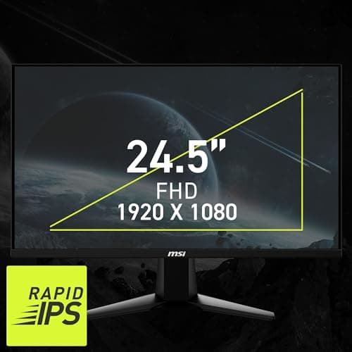 msi MAG 256F 25-inch 1920 x 1080 (FHD) Computer Monitor, 180Hz, Adaptive-Synch, HDMI, DisplayPort, VESA Mountable, Tilt, Height Adjustable, Speaker, 1ms, Black