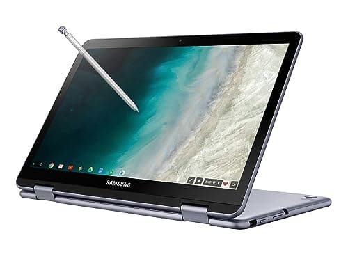SAMSUNG Chromebook Plus V2 360 2-in-1 Laptop w/Dual Webcam (12.2" FHD+ Touchscreen,Intel Celeron 3965Y, 4GB RAM, 128GB (64GB eMMC+64GB SD Card), Stylus Pen) Home & Education, IST SDCard, Chrome OS