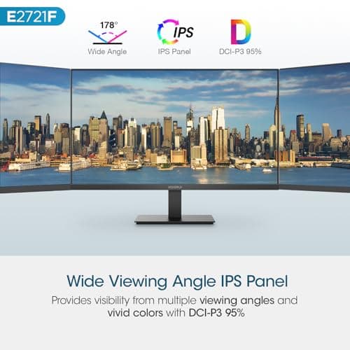 KOORUI 27 Inch QHD (2560x1440) IPS Ultra-Thin Computer Gaming Monitor, 100Hz Refresh Rate, DCI-P3 95%, FreeSync & G-Sync, 1ms MPRT, HDR10, VESA 100x100mm, Tilt Adjustable for Game and Work