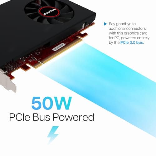 VisionTek Radeon Rx 550 4GB GDDR5 – 4K Resolution Support Graphics Card – x4 HDMI Outputs, Radeon Freesync 2, PCI Express 3.0, DirectX 12, Bus-Powered – Suitable Graphic Card for Gaming PC