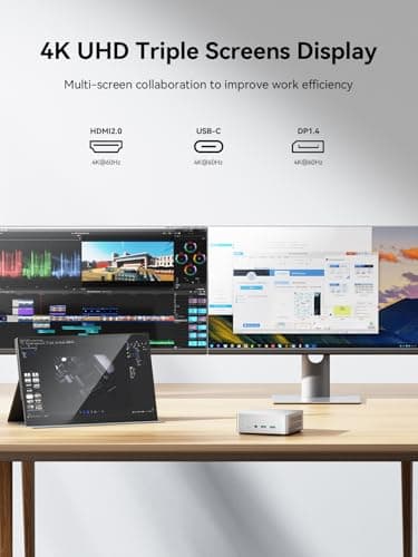 GD90 Mini PC, 12th Gen Intel i9-12900HK(14C/20T), 32GB DDR4 RAM 512GB SSD Desktop Mini Computers, 4K Triple Display Micro PC HDMI+DP+USB-C, Small Computer WiFi6E/BT5.2/2.5G LAN for Home/Office