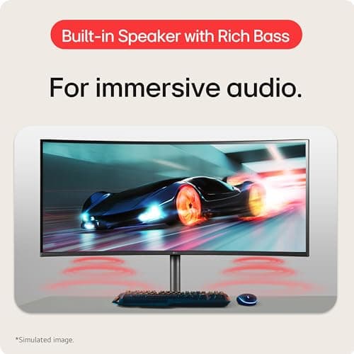 LG 40WP95C-W 40” UltraWide Curved WUHD (5120 x 2160) 5K2K Nano IPS Computer Monitor, DCI-P3 98% (Typ.) HDR10, Thunderbolt 4 w/ 96W PD, 3-Side Virtually Borderless Design Tilt/Height/Swivel Stand,Black
