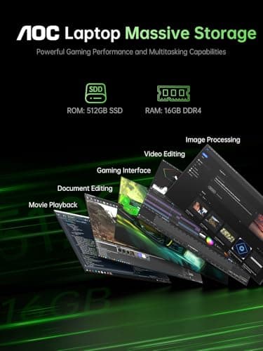 2025 Laptop with AMD Ryzen 7 5700U Processor(8C/16T, Up to 4.3GHz), 16.1“ FHD Display Laptop Computer with Backlit Keyboard, 16GB RAM 512GB NVMe SSD, WiFi 6, HDMI, USB3.2, Type-C, 53Wh Battery