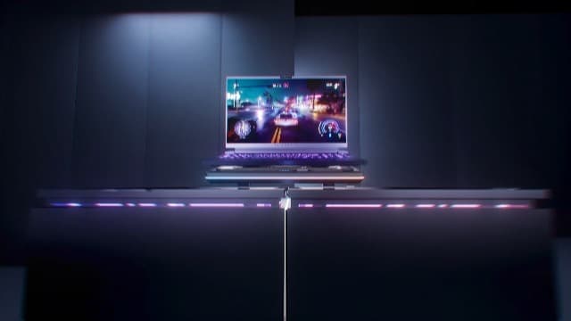 llano RGB Laptop Cooling Pad, Gaming Laptop Cooler with Powerful Turbofan, Fast Cooling Laptop 15.6-21in, Adjustable Speed, Touch Control, LCD Screen